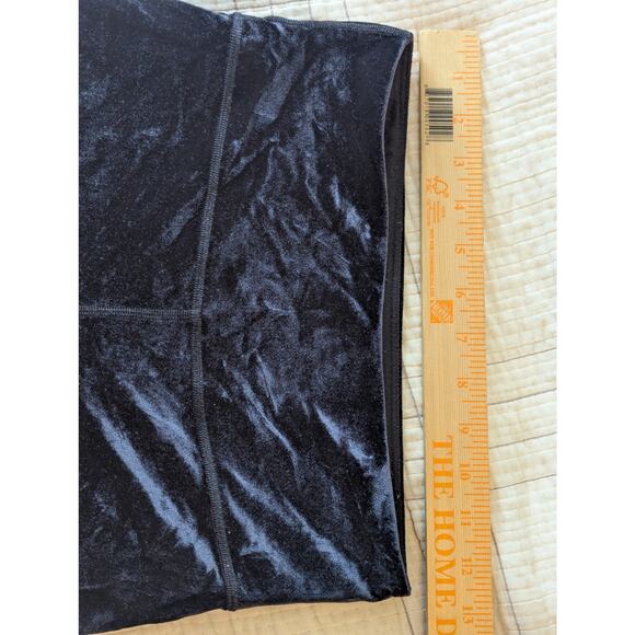 Athleta Elation Black Velvet Tights Soft Stretchy Yoga Leggings Whimsigoth Sz S - Picture 10 of 11